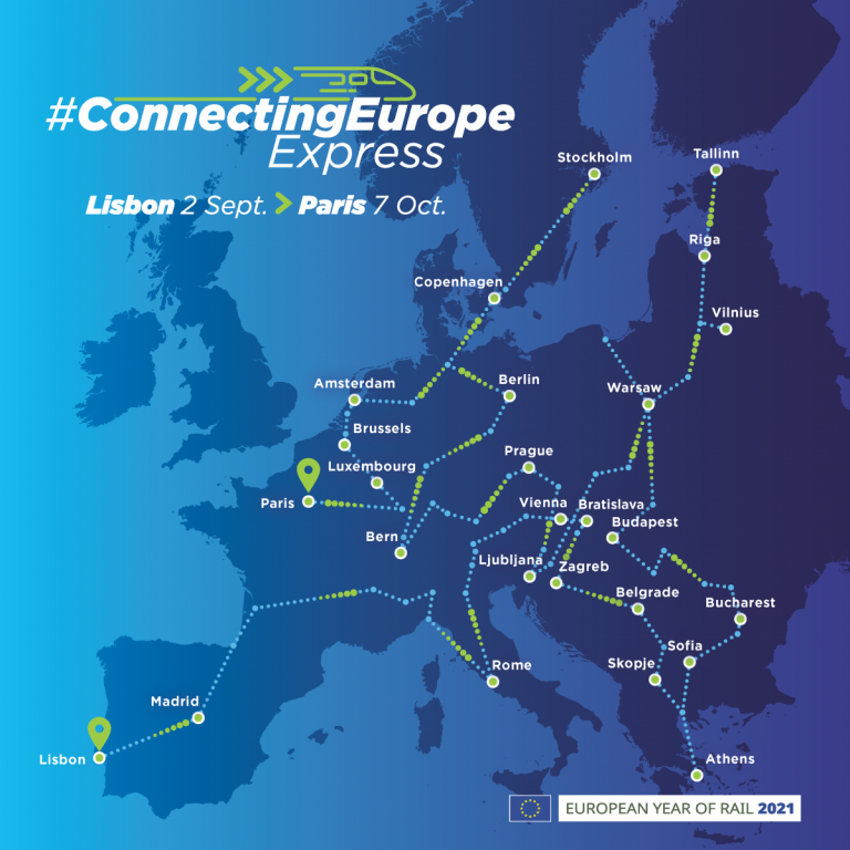 EC unveils the timetable of the Connecting Europe Express train