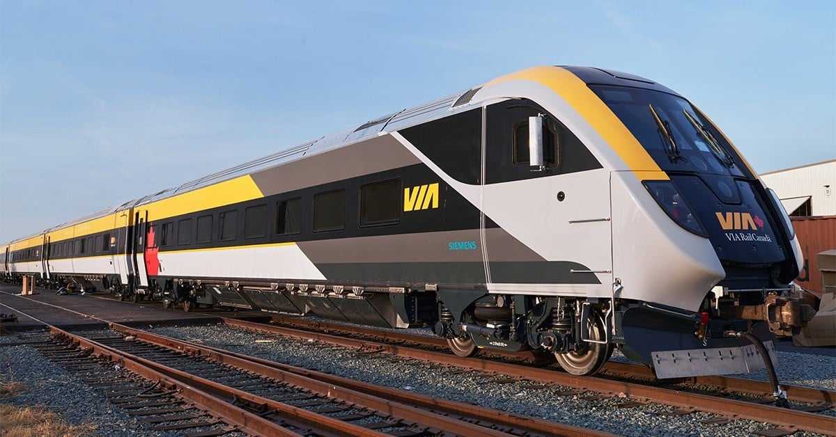 First Venture trainset for Via Rail delivered