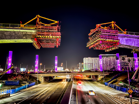 Guideway structure completed at LAX Automated People Mover