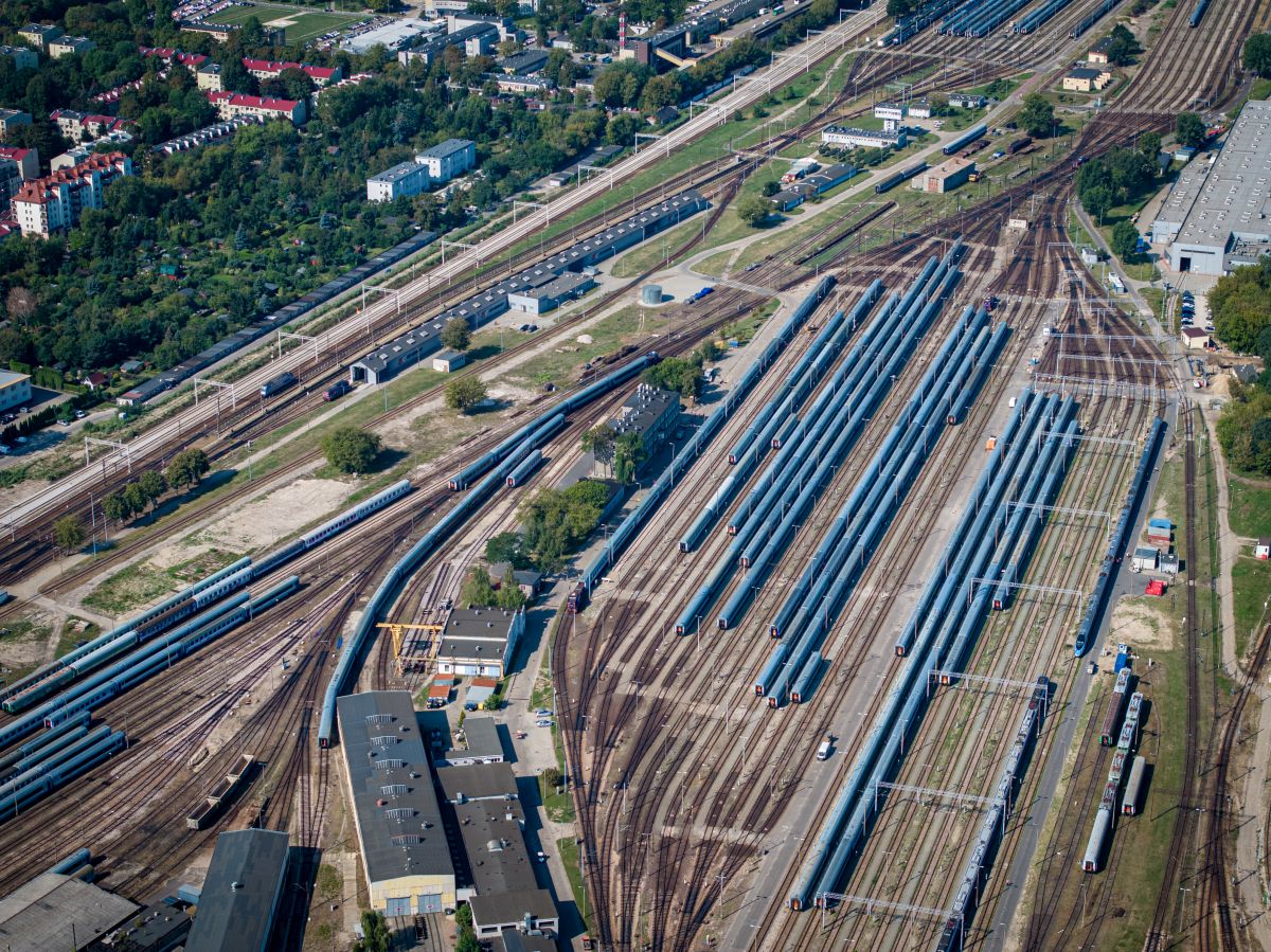 locomotive depot in Warsaw