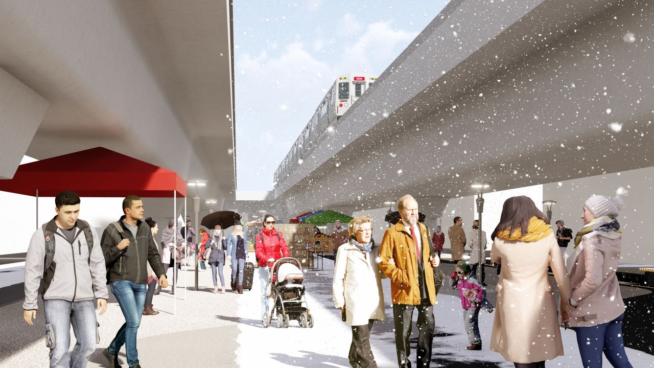 CTA reveals final designs for spaces under new Red Line tracks